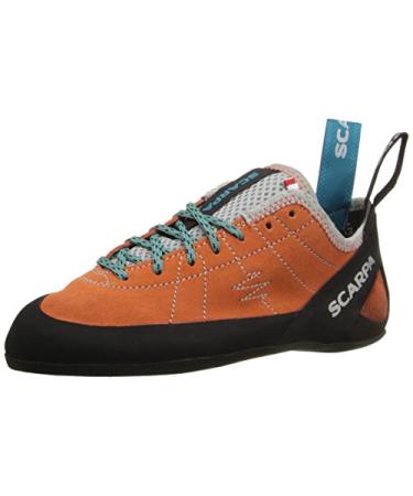 SCARPA Women's Helix Lace Rock Climbing Shoes for Trad and Sport Climbing - Low-Volume, Women's Specific Fit 9-9.5 Women/8-8.5 Men Mandarin Red
