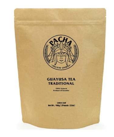GUAYUSA LOOSE LEAF TEA by PACHA - 2 Pounds (32oz) | 66 mg Caffeine per serving | Clean & Balanced Energy | Boost Performance & Mental Clarity | Alternative to Coffee Green Tea |