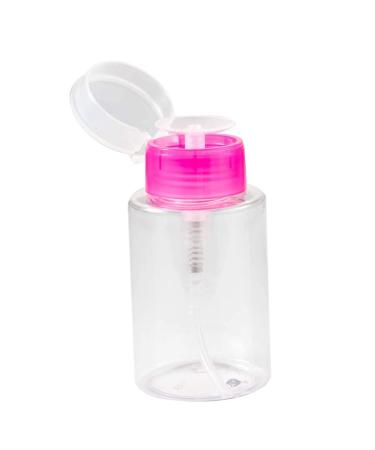 Nail Polish Remover Dispenser Empty Clear Push Down Bottle Plastic Pump Liquid Container Rosy 180ml Nail Polish Remover Dispenser Makeup Remover Dispenser Nail Polish Remover Liquid Bottle Nail