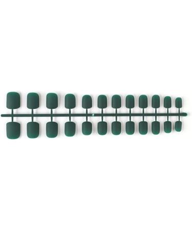 Dajidafu 24 Pieces Square Head Frosted Coffin False Nails DIY Exquisite French Style Unique Elegant Colour-fast Acrylic Nail 15blackish green - Buy Online on SooperMarket.com