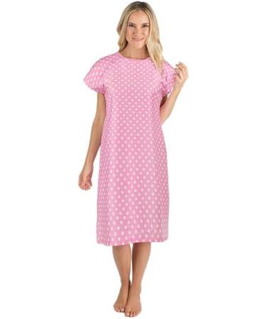 Abiha Labor and Delivery Gown - Stylish Maternity Nightgown for Hospital Stay - Pink L-XL - Buy Online on SooperMarket.com