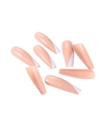 Brishow French Ballerina Acrylic Press-On Nails - Long Full Cover 24pcs for Women & Girls | International Shipping Available - Buy Online on SooperMarket.com