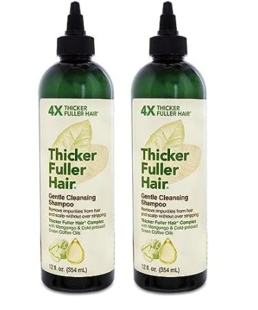 Thicker Fuller Hair Gentle Cleansing Shampoo Advanced Thickening Solution 12oz - Removes Impurities Fortifies Hair And Reduce Breakage (Pack of 2) 4 Fl Oz (Pack of 2)