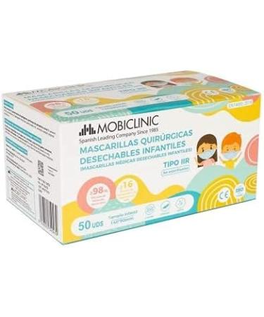 Buy Mobiclinic Children's Masks - 50 Medical IIR 3-Layer CE Certified 98% Bacterial Filtration Ideal Mouth Protection for Kids - Buy Online on SooperMarket.com