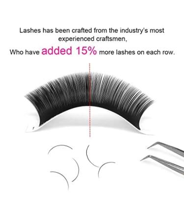 Ultra-Pure Black Flat Mix Length Classic Lash Extensions - Professional Salon Use (0.12C) - Buy Online on SooperMarket.com