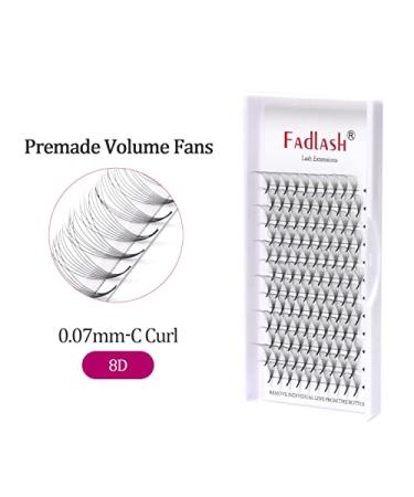 Buy 8D 0.07mm C Curl 14mm Premade Russian Volume Eyelash Extensions | Artificial Lashes for Stunning Volume - Buy Online on SooperMarket.com