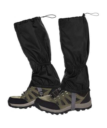 Volumoon gaiters waterproof protection against snow/rain/insects outdoor Oxford leg gaiters with zipper hiking skiing climbing (1 pair black)