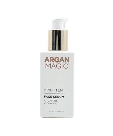 Argan Magic Brighten Face Serum - Vitamin C & Argan Oil for Hydration Dark Spot Reduction Fine Lines & Wrinkles (2 oz) - International Shipping Available - Buy Online on SooperMarket.com