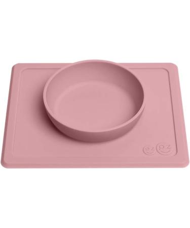 ezpz Mini Bowl (Blush) - Silicone Suction Bowl for Infants + Toddlers with Built-in Placemat - Includes Reusable Travel Bag - Buy Online on SooperMarket.com