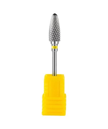 minkissy Metal Drill Bits Manicure Drill Bit Nail Art Drill Bits Nail Grinding Head Acrylic Nail Drill Bits Grinding Head Nail Drill Bit for Pedicure Yellow Manicure Tools As Shown