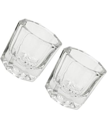 Manicure Bowl 2pcs Dappen Dish for Acrylic Nails Clear Glass Acrylic Nail Monomer Liquid Bowl Acrylic Powder Holder Acrylic Glass Jar Dampen Dish Liquid Cup - Buy Online on SooperMarket.com
