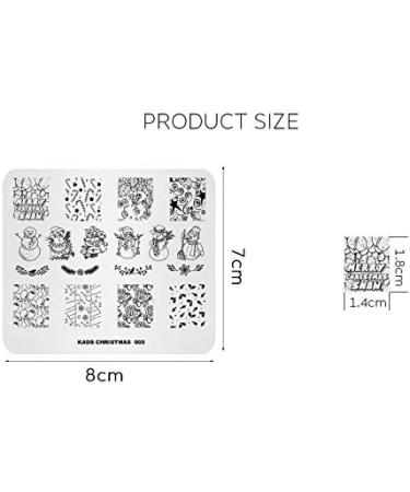Christmas Nail Art Stamping Plate - Snowman Balloon Candy Bell Pattern - DIY Manicure Print Tool - Buy Online on SooperMarket.com