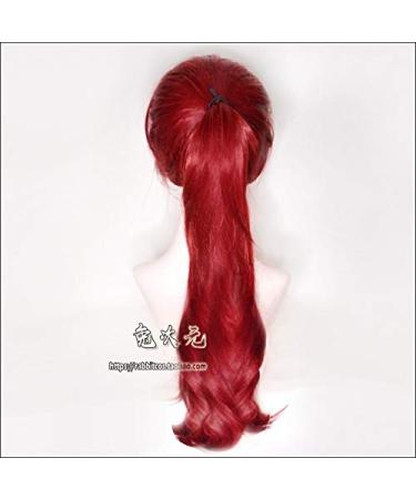 Anime Persona 5 Yoshizawa Kasumi Cosplay Wig | Long Red Ponytail | Heat Resistant Synthetic Hair + Wig Cap - Buy Online on SooperMarket.com