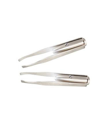 Angoily Led Light Eyelash Tweezer Eyebrow Hair Removal Tweezer Eyebrow Tweezer