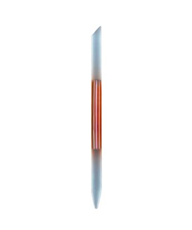 Worparsen Glass Cuticle Pusher Double-Sided Glass Cuticle Pusher Nail File Multifunctional Wear- Orange