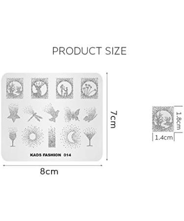 Alexnailart Nail Art Stamping Templates - Star Noon Butterfly Design (FA014) - Buy Online on SooperMarket.com