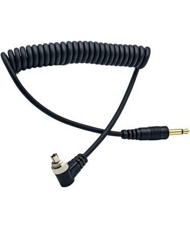 3.5mm Plug Male Flash PC Sync Coiled Cable 12 inch for Studio Photography - Buy Online on SooperMarket.com