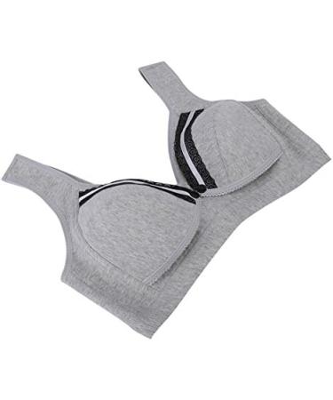 AYNEFY Nursing Bra - Lightly Padded Cotton for Breastfeeding & Pregnancy (XL Gray) | Prevents Sagging International Shipping Available - Buy Online on SooperMarket.com