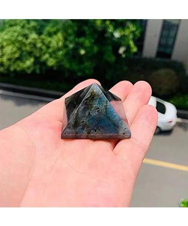 1pc 50mm Natural Polished Crystal Stone Gemstone Carving Labradorite Pyramid Chakra Reiki Balancing - Buy Online on SooperMarket.com