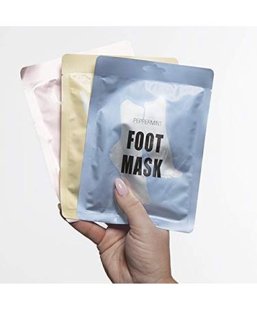 Lapcos Peppermint Foot Mask - Revitalizing 1 Pair (0.60 fl oz) | Nourish & Refresh Feet - Buy Online on SooperMarket.com