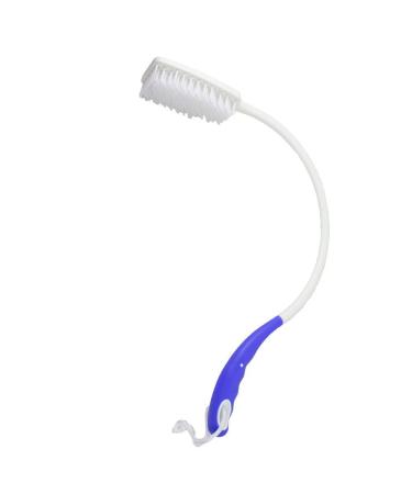 Mobiclinic back brush curved handle white-blue