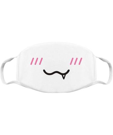 QZQ HOME Unisex Cute Anime Mouth Mask - White Kawaii Anti Dust Face Cover - Buy Online on SooperMarket.com