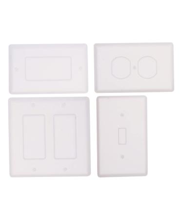 STOBOK 4pcs Switch Panel Mold Silica Gel Silicone Mold Epoxy As Shown 12.1X11.9X0.7CM
