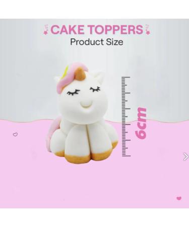 SugArt Unicorn Edible Cake Toppers | Handmade Animal Cake Decorations for Birthdays Easter Decorations or Baby Showers | Perfect on Fondant Butter Cream & Icing Sugar Cakes | Contains Food Colors - Buy Online on SooperMarket.com