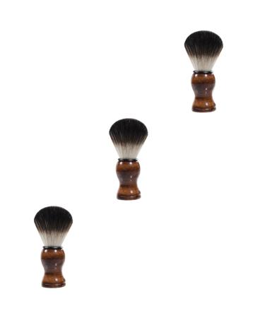 Beavorty 3st mini eggs to make black axle nut for bicycle witch pencil Styling beard men Bartbrush soft fur cleaning brush beauty-tools man shaving brush wood wood as shown x 3 pieces 11x3.2cmx3pcs