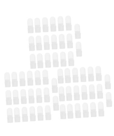 Beavorty 60 Pcs Nail case nail polish protector nail polish holder gel for nails nail art gel finger nail soak off nail polish cap holder nail polish cover nail polish varnish shield hat 4x2cmx3pcs As Shownx3pcs