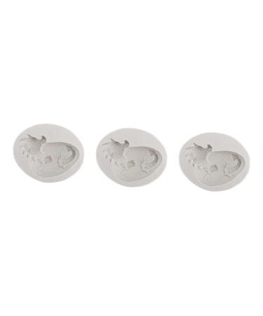 Tofficu 3pcs Easter Baking Mold Chocolate Mould Silicone Candle Mold Candle Molds Easter Jelly Easter Egg Mold Silicone Molds Easter Dessert Clay Molds Easter Snack White Decorations Cake