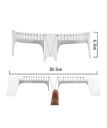 2PCS Plastic Tattoo Eyebrow Grooming Stencil & Measure Tools - White - Buy Online on SooperMarket.com