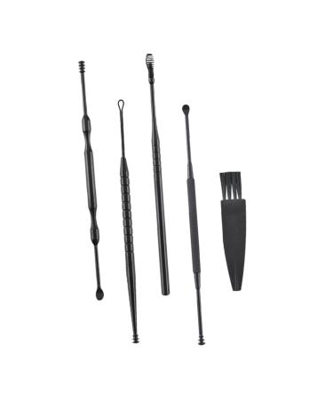 Healvian 1 Set Ear Cleaner Spring Tool Ear Cleaners Cleaning Kit Stainless Steel Ear Spoon Ear Wax Clean Tool Ear Pick Spoon Reliable Ear Pick Ear Wax Remover Set Ear Wax Scoop Set Curette