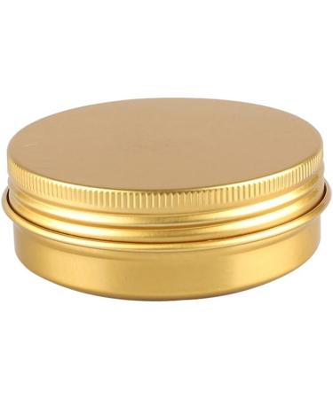 Zeoabsy Set of 10 Gold Aluminum Empty Jars - 60ml Cosmetic Cream Tins with Screw Lid & Spatulas - Perfect for Ointments Candles and More - Buy Online on SooperMarket.com