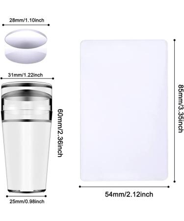Norhogo Nail Art Stamper & Scraper Set - 2PCs Silicon Nail Stamp for DIY Manicure French Nails and UV Gel/Acrylic Designs - Buy Online on SooperMarket.com