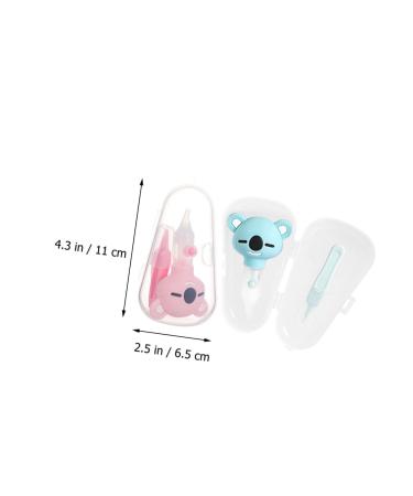 Kisangel Infant Nose Sucker - 2pcs Silicone Aspirators for Newborns | Baby Safety Manual Nose Cleaner for Nasal Care - Buy Online on SooperMarket.com