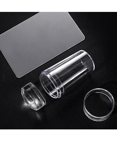 U-K Nail Art Scraper Kit French Smile Line Tools Clear Silicone Jelly Stamp with Scraper Transparent Soft Clear Stamp for Manicure Tools Useful and Practical - Buy Online on SooperMarket.com