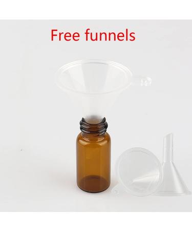 Tianzd 20 Pack 5ml Amber Roller Bottles - Essential Oil Glass Rollers with Gold Caps & Funnel Opener - Perfect for DIY Aromatherapy - Buy Online on SooperMarket.com