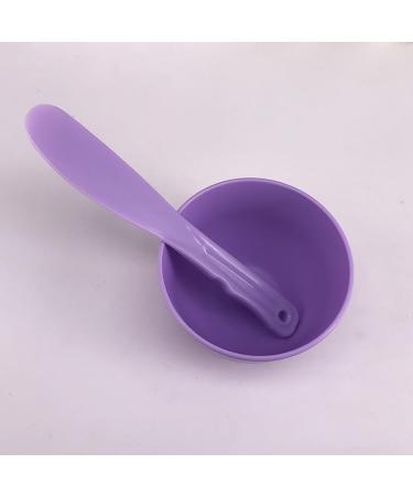 3 Sets Rubber Facial Mask Mixing Bowl & Spatula - DIY Skin Care Kit for Home & Salon - Purple - Buy Online on SooperMarket.com