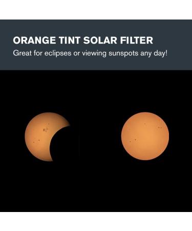Celestron EclipSmart Safe Solar Eclipse Telescope Filters | ISO 12312-2 Compliant | Works with 80mm Telescopes | Observe Solar Eclipses and Sunspots | Natural Orange Tint - Buy Online on SooperMarket.com
