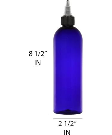 BRIGHTFROM 16 oz Twist Top Applicator Bottles 2 Pack - BPA-Free PET, Refillable, Multi Purpose Squeeze Empty Plastic Bottles with Black Nozzle (Blue) - Buy Online on SooperMarket.com