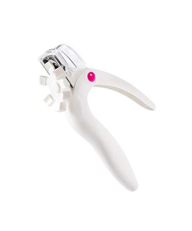 JZF Acrylic Nail Clipper Professional Adjustable Stainless Steel Artificial Nail Clipper Gel False Nails Tips Cutter for Nail Art Manicure Tool (White)