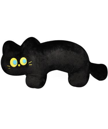 OUKEYI Cat Pillow Plush Black Cat Plush Toy Soft Plush Doll Kawaii Black Cat Stuffed Animals for Kids Birthday Girlfriend Valentines (15.7"/40cm)