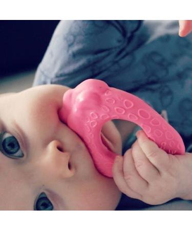 Lanco Teething Ring Heart - 100% Natural Rubber Pink - Safe for Babies - 200g - Buy Online on SooperMarket.com