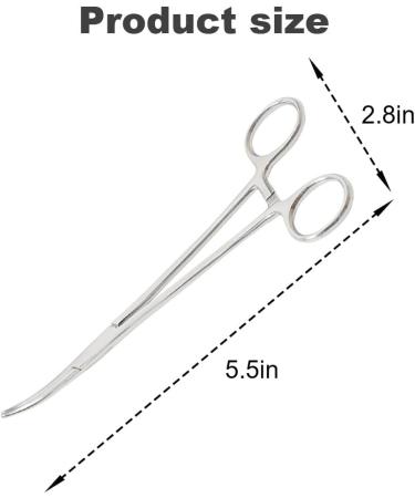 Aililong 14cm Curved Arterial Clamp - Piercing Pliers Set Needle Holder & Hemostatic Tweezers | Animal Grooming Tools & Fishing Accessories - Buy Online on SooperMarket.com