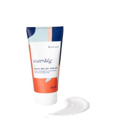 Esembly Rash Relief Cream, Organic and Cloth Friendly Zinc Oxide Barrier Cream, Soothes and Heals Diaper Rash, Natural Aid for Baby Bottom Discomfort, 3oz
