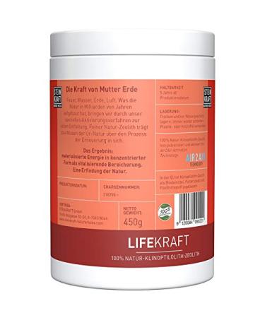 LIFEKRAFT Zeolite Powder 450g - Premium 8 m Tribomechanically Activated | International Shipping - Buy Online on SooperMarket.com