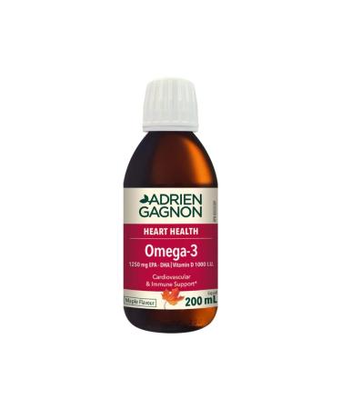 Adrien Gagnon - Omega 3 Liquid + Vitamin D Ultra-Concentrated Formula Easy Absorption for Heart and Brain Health 200 ml