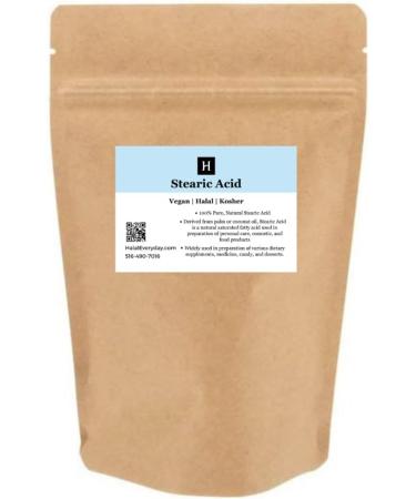 Stearic Acid 16 Oz - Triple-Pressed Food & Cosmetic Grade - Halal Certified - All Natural (1lb) - Buy Online on SooperMarket.com
