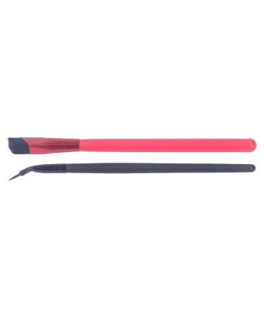 Multifunctional Hairline Eyebrow Brush 4D Hair Stroke Brow Stamp Brush Square Angled Eyebrow Hairline Brush for Drawing Hairline Professional Makeup Bent Eyeliner Brush Cosmetic Tool for Women